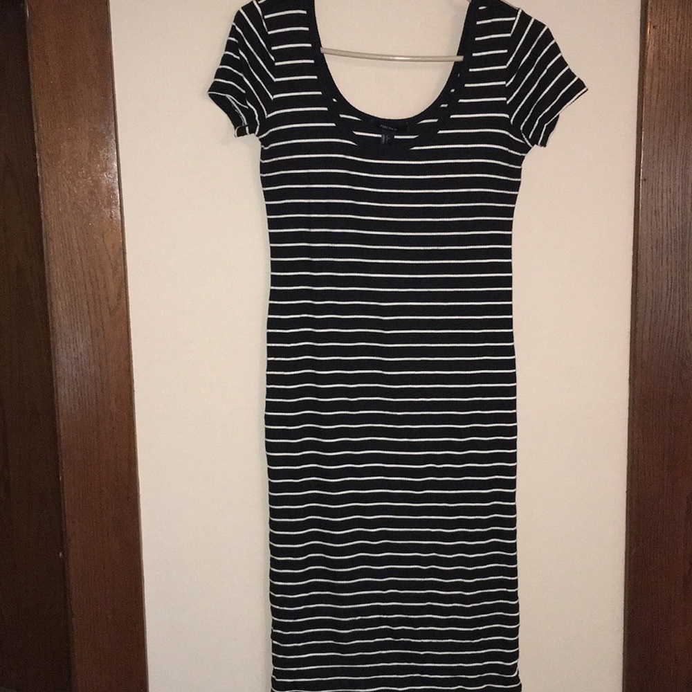 Striped black dress